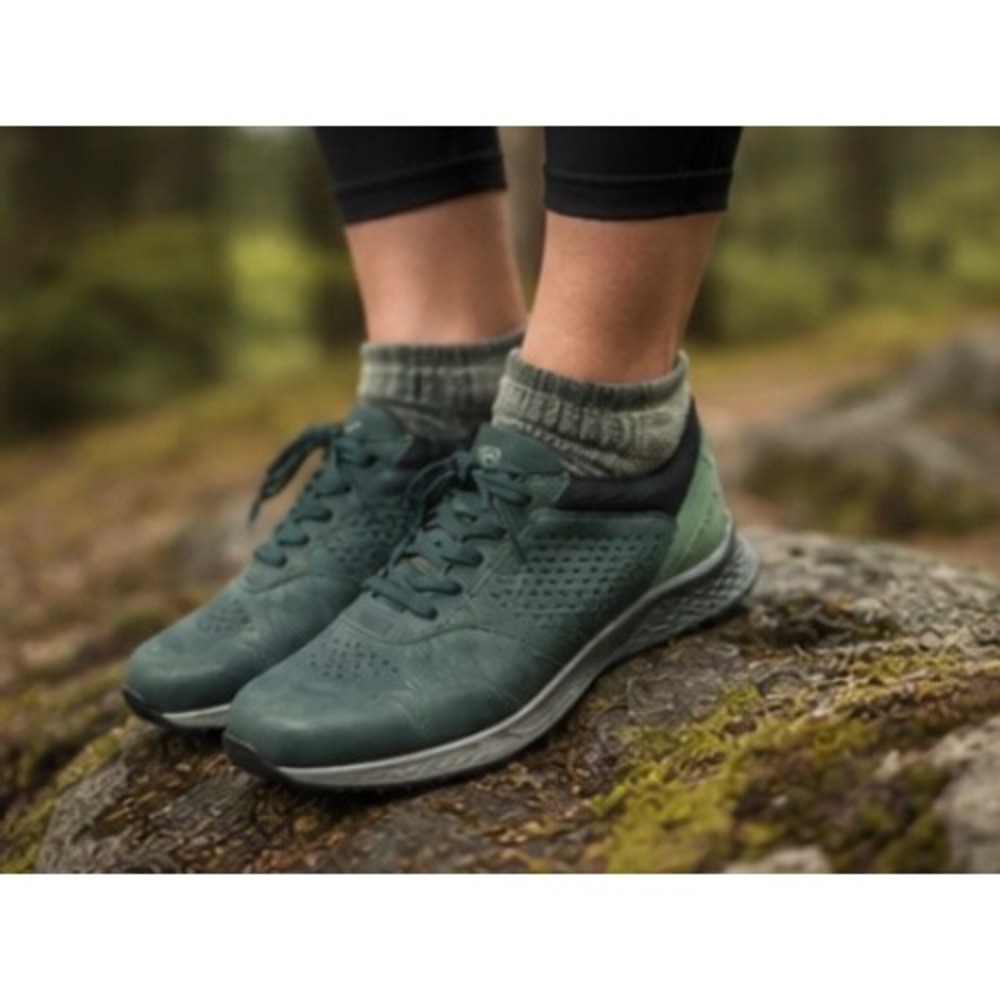 Hanwag Banks Low Lady Hiking Shoes Womens 9 EU 40 Green Leather Trail Running